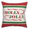 Holly Jolly Candy Cane 18x18 Throw Pillow